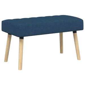 vidaXL Banco com tufting em canal Azul 80 x 40 x 46 cm Tecido