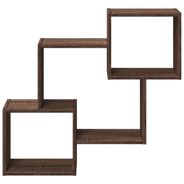 vidaXL Arm&aacute;rio parede 78x18x71 cm derivados madeira carvalho castanho