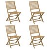 vidaXL Cadeiras jardim dobr&aacute;veis 4 pcs 44x50x88 cm ac&aacute;cia maci&ccedil;a