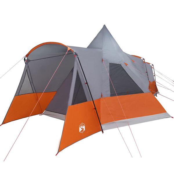 vidaXL Tenda Teepee com telhado Cinza e Laranja 720 x 465 x 295 cm