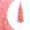 vidaXL &Aacute;rvore de Natal artificial estreita com bolas 150 cm 150 LED