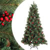vidaXL &Aacute;rvore de Natal Articulada Artificial 120 cm PVC e Metal Verde