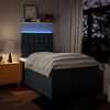 vidaXL Cama boxspring com colch&atilde;o 120x190 cm tecido azul