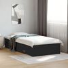 vidaXL Estrutura cama c/ gavetas 90x190 cm derivados de madeira preto