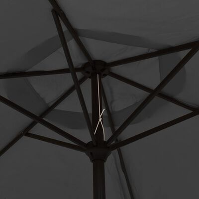 vidaXL Guarda-sol de exterior com mastro de metal 300 cm antracite