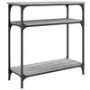 vidaXL Mesa consola 75x29x75 cm derivados de madeira cinzento sonoma