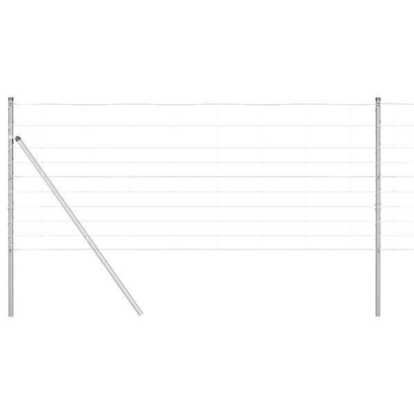 vidaXL Poste de Cerca Galvanizado 25 x 1 m A&ccedil;o