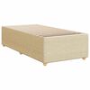 vidaXL Cama com molas/colch&atilde;o 90x190 cm tecido cor creme