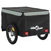 vidaXL Reboque para bicicleta 45 kg ferro preto e cinza