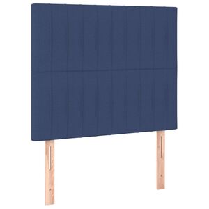 vidaXL Cabeceira Azul 80x5x118/128 cm Tecido