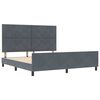 vidaXL Cama Box com cabeceira Cinzento escuro 180 x 200 cm Veludo