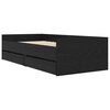 vidaXL Estrutura da Cama com gaveta Carvalho Preto 90 x 200 cm