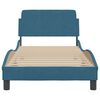 vidaXL Estrutura de cama com cabeceira Dover 90x190 cm veludo azul