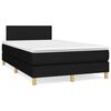 vidaXL Cama box spring c/ colch&atilde;o e LED 120x190 cm tecido preto