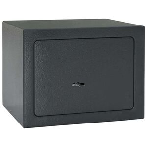 vidaXL Cofre com bloqueio Cinzento-escuro 23 x 17 x 17 cm A&ccedil;o