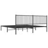 vidaXL Estrutura de cama com cabeceira 193x203 cm metal preto