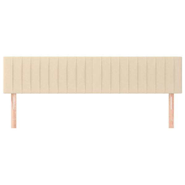 vidaXL Cabeceiras creme 200x5x78/88 cm tecido