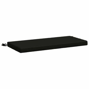 vidaXL Almofada de Banco SOEST 100% Poli&eacute;ster Preto 60 x 40 x 5 cm