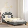 vidaXL Estrutura de Cama Infantil com Cabeceira Cinza Escuro