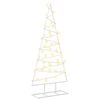 vidaXL &Aacute;rvore de Natal de metal KUOPIO 90 cm Branco quente A&ccedil;o Branco