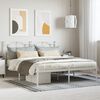 vidaXL Estrutura de cama com cabeceira 160x200 cm metal branco