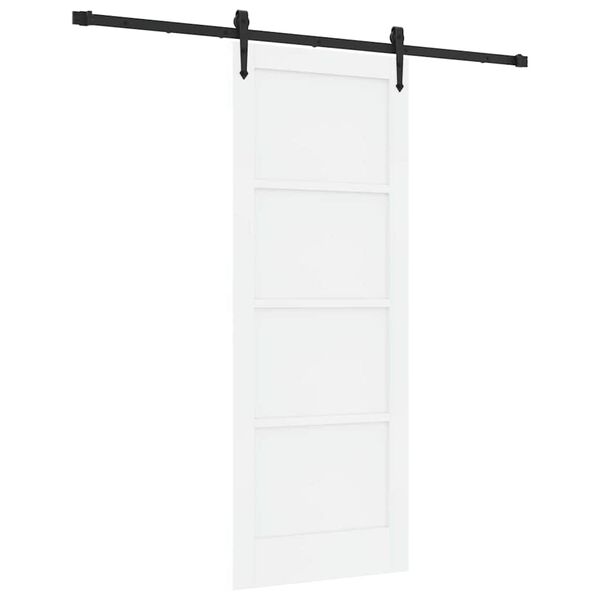 vidaXL Porta Deslizante ORKDAL Branco e Preto 78 x 202 cm