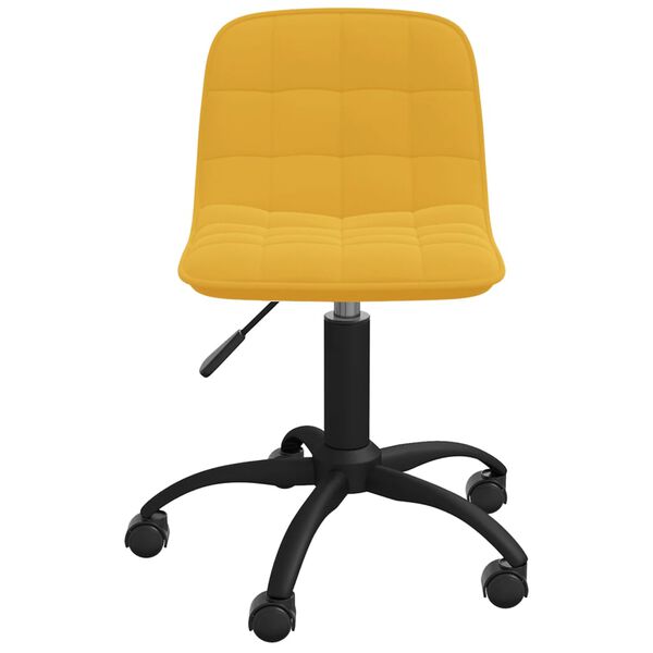 vidaXL Cadeiras de jantar girat&oacute;rias 2 pcs veludo amarelo mostarda