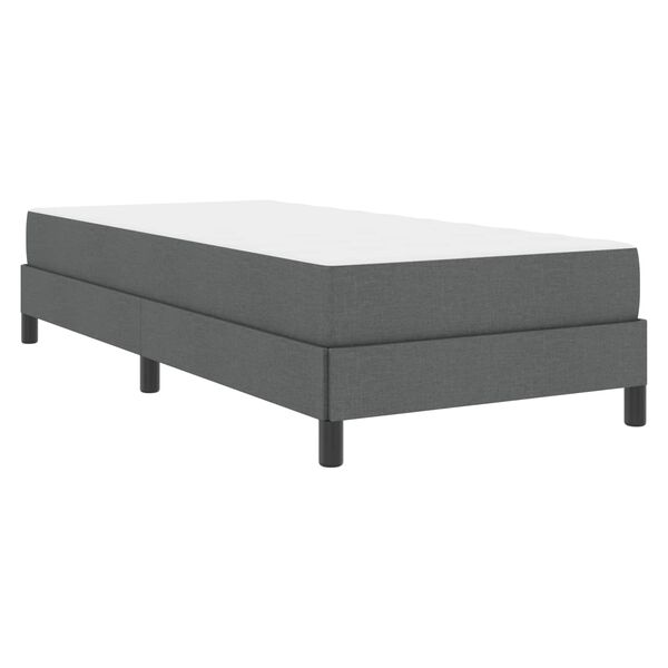 vidaXL Cama Box com colch&atilde;o Cinza Escuro 80 x 200 cm tecido