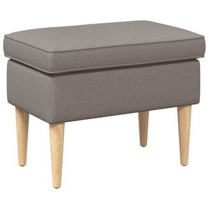 vidaXL Pufe para os P&eacute;s Cinzento-acastanhado 55 x 35 x 41 cm