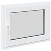vidaXL Janela de por&atilde;o RISOR 80 x 50 cm PVC e Vidro Branco