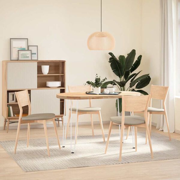 vidaXL Pernas de grampo para mesas de console para mesa de console 4 pe&ccedil;as Branco 72 cm A&ccedil;o maci&ccedil;o