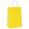 vidaXL Sacos de papel 250 unid com al&ccedil;as amarelo 21x11x31 cm