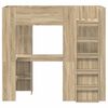 vidaXL Estrutura de Cama Loft com Mesa Carvalho Sonoma 75 x 190 cm