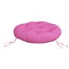 vidaXL Almofad&atilde;o redondo &Oslash; 60 x11 cm tecido oxford rosa