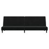 vidaXL Sof&aacute;-cama de 2 lugares veludo preto
