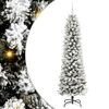 vidaXL &Aacute;rvore de Natal Artificial Branco 210 cm PVC, Metal e Pl&aacute;stico