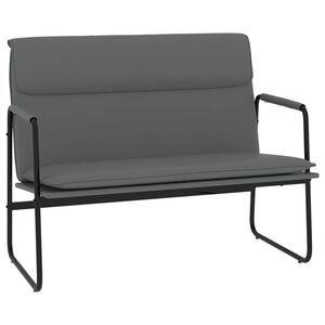 vidaXL Banco 100x64x80 cm couro artificial cinzento