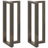 vidaXL P&eacute;s de mesa de bar em forma de T, 2 pe&ccedil;as, preto, 40x35x(100-101) cm, a&ccedil;o