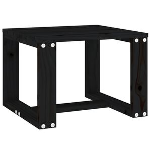 vidaXL Mesa de apoio p/ jardim 40x38x28,5 cm pinho maci&ccedil;o preto