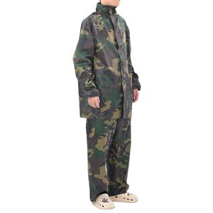 vidaXL Terno de chuva camuflagem L