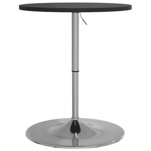 vidaXL Mesa de bar 60x60x90 cm derivados de madeira/a&ccedil;o cromado preto