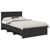 vidaXL Estrutura da Cama Preto 120 x 123 cm Derivados de Madeira