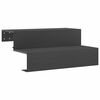 vidaXL Escadas de jardim de 2 degraus 80,5 x 56,5 x 34 cm A&ccedil;o Preto