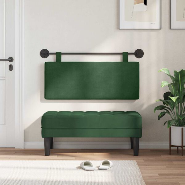 vidaXL Cabeceira Suspensa Montado na parede Tecido de Veludo Cotele