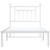vidaXL Estrutura de cama com cabeceira 80x200 cm metal branco