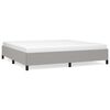 vidaXL Estrutura de cama sem colch&atilde;o 200x200 cm tecido cinzento-claro
