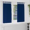 vidaXL Cortinas Blackout com Argolas 2 pcs Azul Escuro 175 x 140 cm