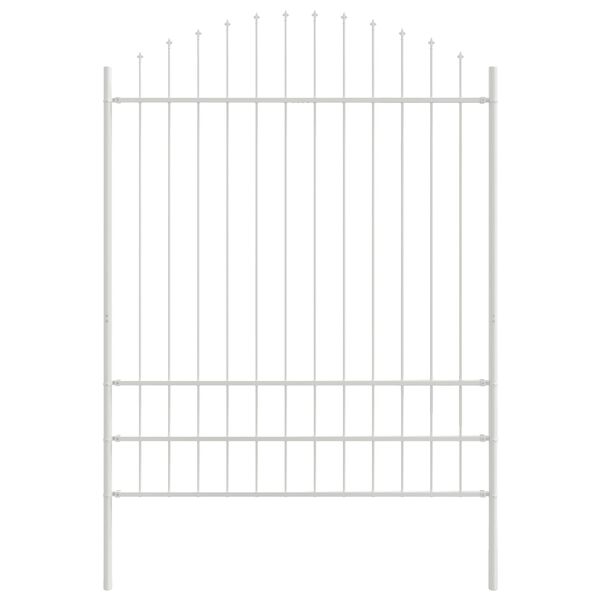 vidaXL Cerca para Jardim 6 pcs Branco 170 x 225 cm A&ccedil;o revestido a p&oacute;