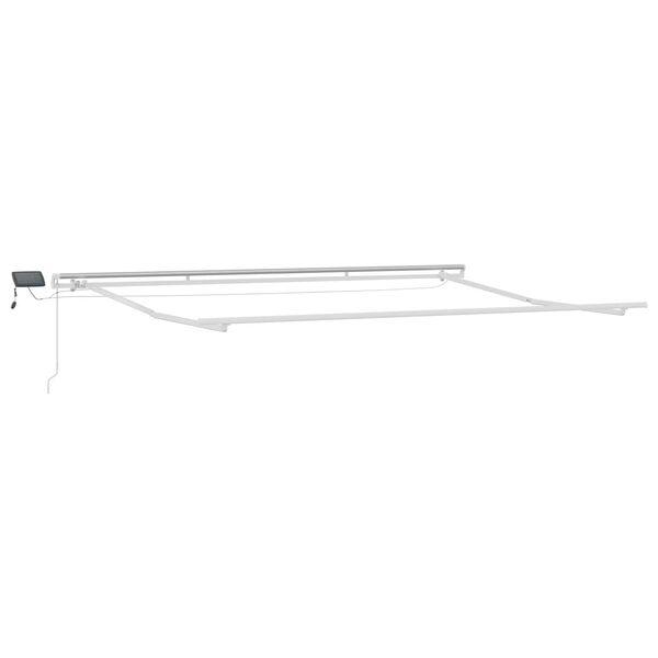 vidaXL Toldo Retrátil com Manual Branco 450 ×300 cm tecido