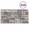 vidaXL Pain&eacute;is de parede 10 pcs Cinza e Branco 100 x 50 cm Espuma EPS